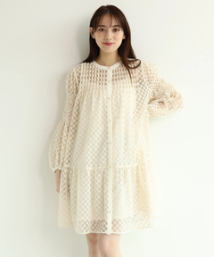 Mystrada(マイストラーダ) |シアー刺繍チュニックワンピース