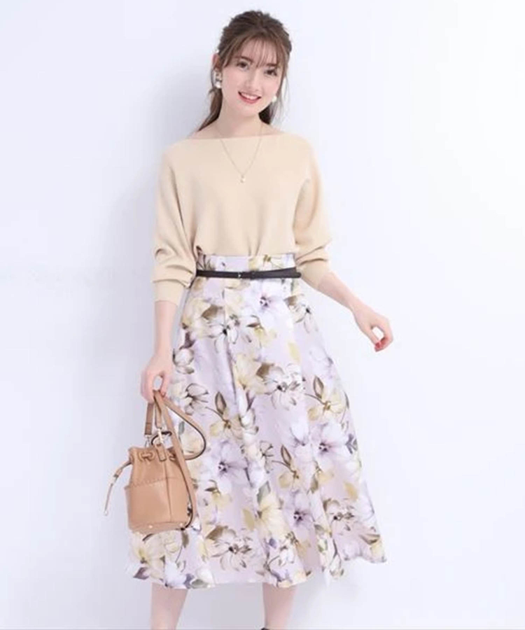 ベルト付フラワープリントスカート スカート Apuweiser Riche アプワイザー リッシェ 公式通販 Arpege Story アルページュストーリー