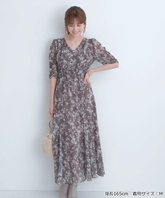 洗えるマチフレアフラワーワンピース ワンピース Apuweiser Riche アプワイザー リッシェ 公式通販 Arpege Story アルページュストーリー