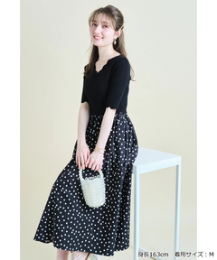 スカラｖネックドッキングワンピース ワンピース Apuweiser Riche アプワイザー リッシェ 公式通販 Arpege Story アルページュストーリー