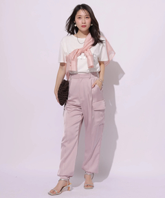 Apuweiser-riche(アプワイザー・リッシェ) |リラクシーサテンワークパンツ