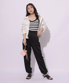 Apuweiser-riche(アプワイザー・リッシェ) |リラクシーサテンワークパンツ