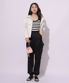 Apuweiser-riche(アプワイザー・リッシェ) |リラクシーサテンワークパンツ