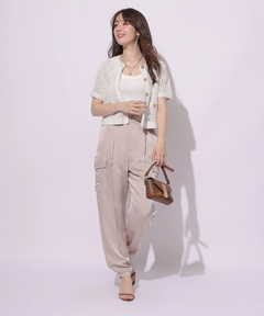 Apuweiser-riche(アプワイザー・リッシェ) |リラクシーサテンワークパンツ