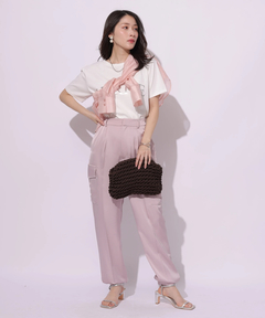 Apuweiser-riche(アプワイザー・リッシェ) |リラクシーサテンワークパンツ