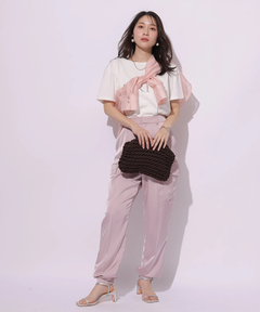 Apuweiser-riche(アプワイザー・リッシェ) |リラクシーサテンワークパンツ