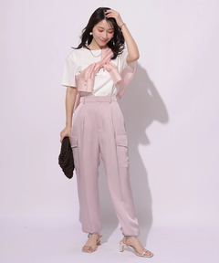 Apuweiser-riche(アプワイザー・リッシェ) |リラクシーサテンワークパンツ