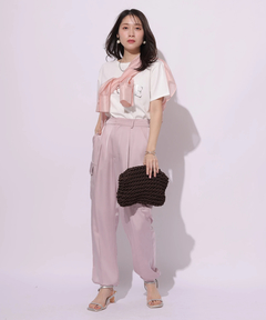 Apuweiser-riche(アプワイザー・リッシェ) |リラクシーサテンワークパンツ