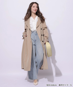 極美品♡アプワイザーリッシェ♡トレンチコート　可愛い　　2way アプワイザーリッシェ】ライナー付きトレンチコート(1)2Way