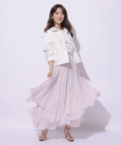 Apuweiser-riche(アプワイザー・リッシェ) |ワッシャープリーツレイヤードスカート