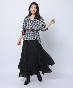 Apuweiser-riche(アプワイザー・リッシェ) |ワッシャープリーツレイヤードスカート