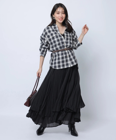 Apuweiser-riche(アプワイザー・リッシェ) |ワッシャープリーツレイヤードスカート