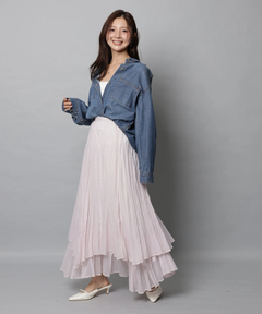 Apuweiser-riche(アプワイザー・リッシェ) |ワッシャープリーツレイヤードスカート