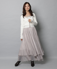 Apuweiser-riche(アプワイザー・リッシェ) |ワッシャープリーツレイヤードスカート