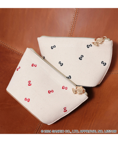 Apuweiser-riche(アプワイザー・リッシェ) |〈Hello Kittyコラボ〉リボン刺繍ポーチ