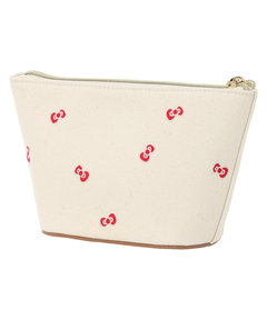 Apuweiser-riche(アプワイザー・リッシェ) |〈Hello Kittyコラボ〉リボン刺繍ポーチ