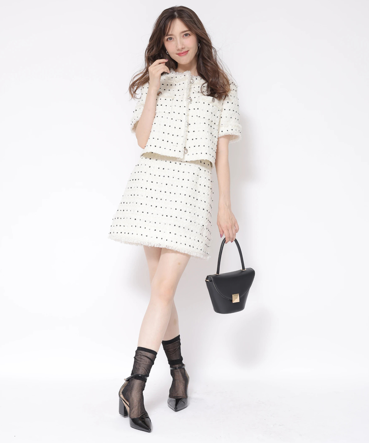 ドットツイードミニスカート | スカート | Apuweiser-riche  