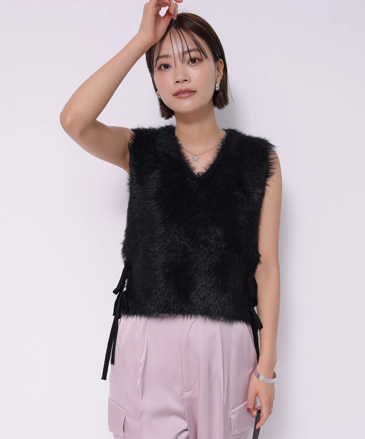 Apuweiser-richeふわもこノースリーブトップス Apuweiser-riche