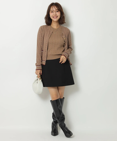 Apuweiser-riche(アプワイザー・リッシェ) |バックジップフォルムミニスカート