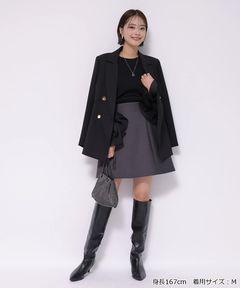 Apuweiser-riche(アプワイザー・リッシェ) |バックジップフォルムミニスカート