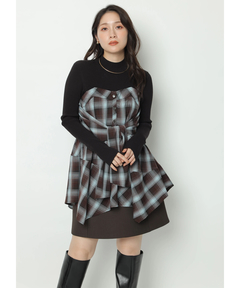 Apuweiser-riche(アプワイザー・リッシェ) |バックジップフォルムミニスカート