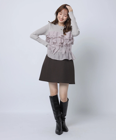 Apuweiser-riche(アプワイザー・リッシェ) |バックジップフォルムミニスカート