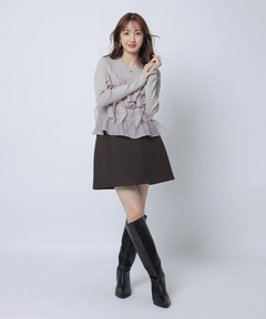 Apuweiser-riche(アプワイザー・リッシェ) |バックジップフォルムミニスカート