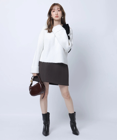 Apuweiser-riche(アプワイザー・リッシェ) |バックジップフォルムミニスカート