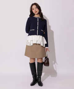 Apuweiser-riche(アプワイザー・リッシェ) |バックジップフォルムミニスカート