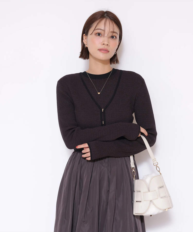 ルミネ限定》パーツコンパクトリブカーディガン | カーデ | Apuweiser  