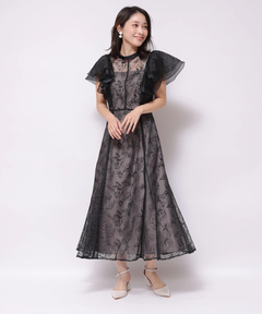 Apuweiser-riche(アプワイザー・リッシェ) |チュール刺繍ラッフルドレス