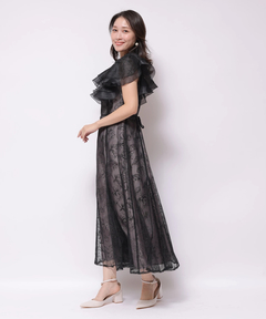 Apuweiser-riche(アプワイザー・リッシェ) |チュール刺繍ラッフルドレス