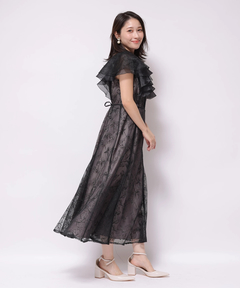 Apuweiser-riche(アプワイザー・リッシェ) |チュール刺繍ラッフルドレス