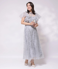 Apuweiser-riche(アプワイザー・リッシェ) |チュール刺繍ラッフルドレス