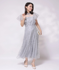 Apuweiser-riche(アプワイザー・リッシェ) |チュール刺繍ラッフルドレス