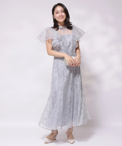 Apuweiser-riche(アプワイザー・リッシェ) |チュール刺繍ラッフルドレス