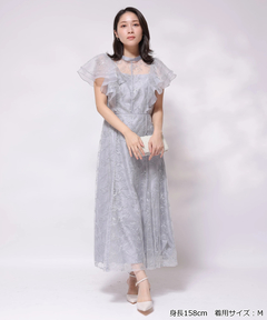 Apuweiser-riche(アプワイザー・リッシェ) |チュール刺繍ラッフルドレス