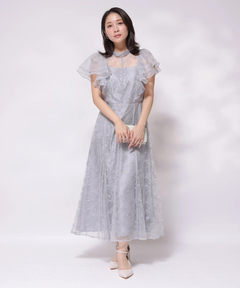 Apuweiser-riche(アプワイザー・リッシェ) |チュール刺繍ラッフルドレス