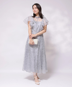 Apuweiser-riche(アプワイザー・リッシェ) |チュール刺繍ラッフルドレス