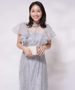 Apuweiser-riche(アプワイザー・リッシェ) |チュール刺繍ラッフルドレス