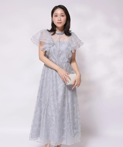 Apuweiser-riche(アプワイザー・リッシェ) |チュール刺繍ラッフルドレス