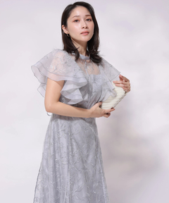 Apuweiser-riche(アプワイザー・リッシェ) |チュール刺繍ラッフルドレス