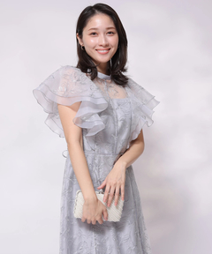 Apuweiser-riche(アプワイザー・リッシェ) |チュール刺繍ラッフルドレス