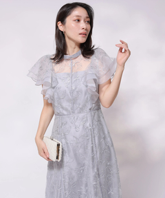 Apuweiser-riche(アプワイザー・リッシェ) |チュール刺繍ラッフルドレス