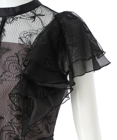 Apuweiser-riche(アプワイザー・リッシェ) |チュール刺繍ラッフルドレス