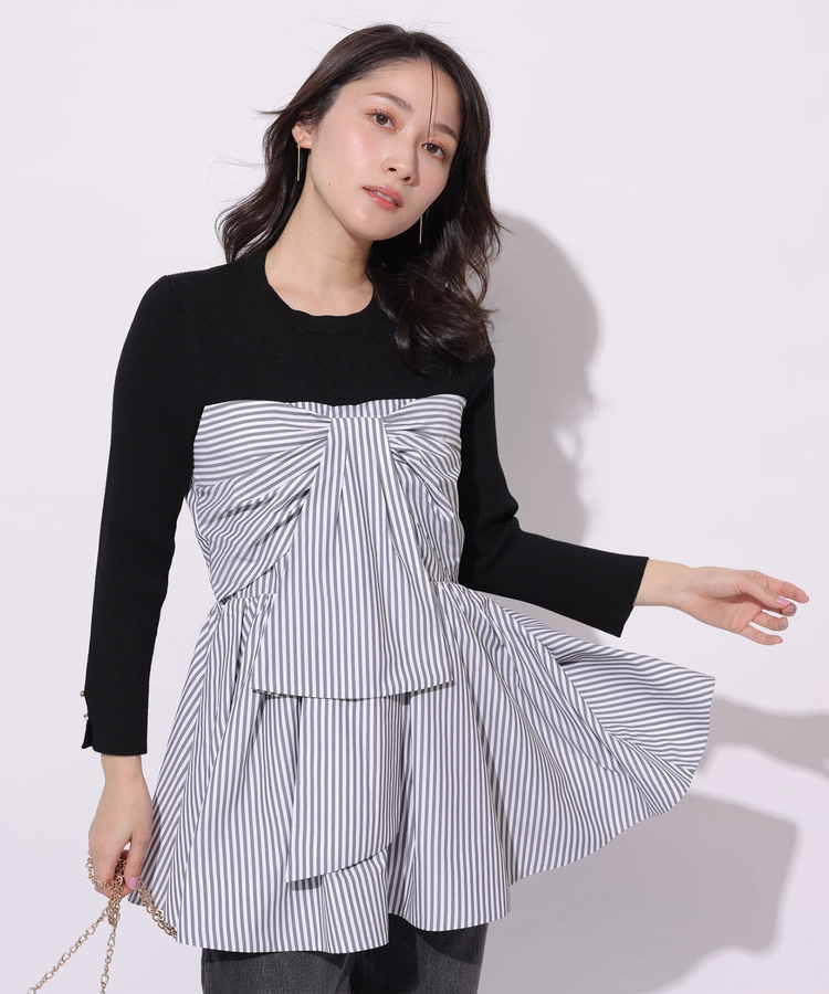 Arpege story限定】リボンビスチェドッキングニット | ニット 