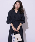 新品未使用タグ付き♡Apuweiser-riche シアーシャツ半袖ワンピース アプワイザー・リッシェ Apuweiser-riche シアーシャツ半袖