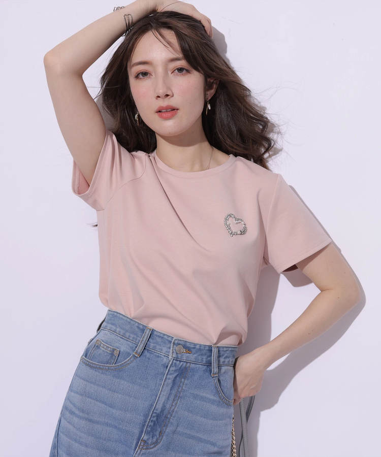 ハートビジューカットソー | Tシャツ・カットソー | Apuweiser