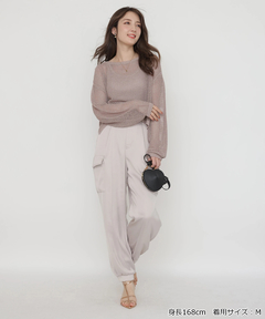 Apuweiser-riche(アプワイザー・リッシェ) |リラクシーサテンワークパンツ