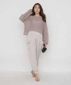 Apuweiser-riche(アプワイザー・リッシェ) |リラクシーサテンワークパンツ